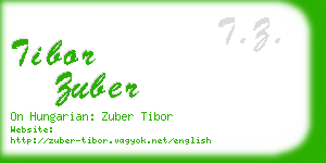 tibor zuber business card